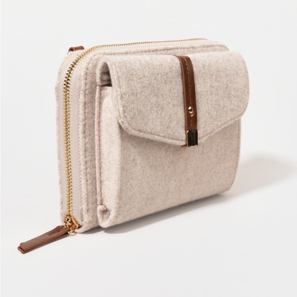 Ivy Vegan Leather Felt Stripe Crossbody